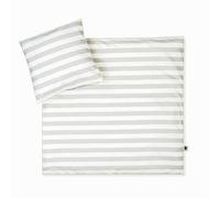 Julius Zöllner Parure de lit à Rayures organiques - Dimensions : 80 x 80 cm et 35 x 40 cm - Parure de lit pour bébé - Certifié sans substances nocives