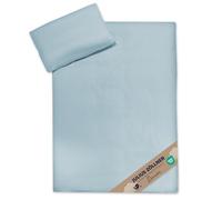 Julius Zöllner Parure de lit en Mousseline Denim - Dimensions : 100 x 135 cm et 40 x 60 cm - Parure de lit pour Enfant - Certifié sans substances nocives