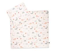 Julius Zöllner Parure de lit pour bébé 100% Coton Biologique, Standard 100 by Oeko-TEX, fabriquée en Allemagne, Taille 80 x 80 + 35 x 40 cm, Wild Friends