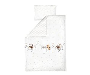 Julius Zöllner Parure de lit pour Enfant 100% Coton Standard 100 par Oeko-Tex - Fabriqué en Allemagne - Dimensions : 100 x 135 + 40 x 60 cm - Motif Liens de Sommeil