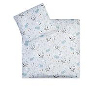 Julius Zöllner Parure de lit pour enfant en jersey 80 x 80 cm + 35 x 40 cm - 2 pièces - Housse de couette et taie d'oreiller - 100% jersey de coton - Avec fermeture éclair - Standard 100 par Oeko-Tex
