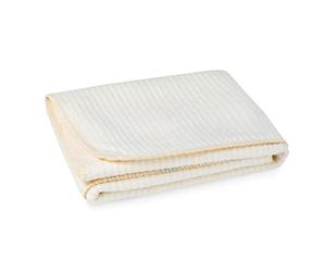 Julius Zöllner Plaid en Coton Jacquard | Taille 75 x 100 cm | Fabriqué en Allemagne | 100% Coton | Certifié Oeko-Tex Standard 100 | Rayures Naturelles