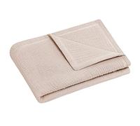 Julius Zöllner Plaid Taille 70/100 | Fabriqué en Allemagne | 100% Mousseline de Coton | Oeko-TEX® Standard 100 | Sable