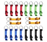 Juliyeh Lot de 20 décapsuleurs en aluminium avec porte-clés - 5 couleurs