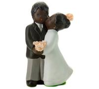 Jullar DDN12.50 Decoration de Pâtisserie Mariée et Le Marié Baiser Noir