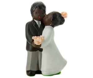 Jullar DDN12.50 Decoration de Pâtisserie Mariée et Le Marié Baiser Noir