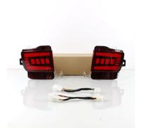 July King Lumière de frein de voiture LED compatible for Toyota Land Cruiser 2016-2020, La coquille rouge, lumière de conduite de nuit DRL + lumière de frein + Streamer jaune signaux de virage
