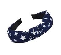 Julycostume Bandeaux pour femme étoiles et rayures Accessoires cheveux en tissu rouge, blanc, bleu, thème drapeau étoilé, bandeau patriotique pour femme