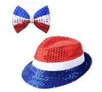 Julycostume Chapeau et nœud papillon sur le thème de la cuisinière Accessoire festif Doux et confortable Accessoires de jour de l'indépendance