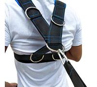 JULYKAI Bandes de résistance pondérées, entraînement de Force de Vitesse, Luge, Harnais, Bande de résistance, Ceinture, équipement de Sport - Noir + Bleu