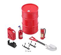 JULYKAI RC Crawler Simulation Tool, RC Crawler Accessory Mini Decor Simulation Tool Part Car Shovel Fuel Tank Extincteur Set Crawler Accessory Tool(#B)
