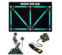 Julymoda Tapis d'entraînement de football - Avec entraînement au pied - 60 x 90 cm - Antidérapant - Accessoire d'entraînement pour enfants et garçons - Noir