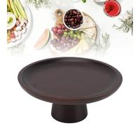 Julyue Bol à Fruits sur Pieds, Assiette à Fruits Haute en Bois Simple, Plateau de Présentation de Gâteaux Créatif, Soucoupe à Bonbons, Plateau à Fruits Décoratif, Bol pour la Maison, Le Salon,(Noir)
