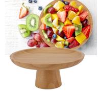Julyue Bol à Fruits sur Pieds, Assiette à Fruits Haute en Bois Simple, Plateau de Présentation de Gâteaux Créatif, Soucoupe à Bonbons, Plateau à Fruits Décoratif, Bol(Couleur de l'acier Inoxydable)