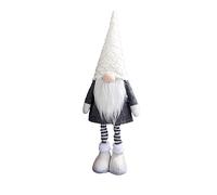 Julyue Décoration en Peluche de Nains de Noël, Poupée de GNOME sans Visage Télescopique de Noël, Ornements en Peluche de GNOME de Tomte Suédois Faits à la Main pour des Cadeaux de Noël à la(Blanc)