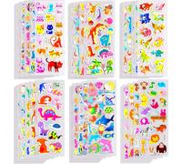 Jum-1000+ Gommettes Enfants 2 Ans 3 Ans,3d Autocollant Pour Enfants,40 Feuilles Kids Stickers,Pour Récompenser Les Cadeaux,Le Scrapbooking,Y Compris Les Animaux,Dinosaures,Fruits,Camions,Étoiles