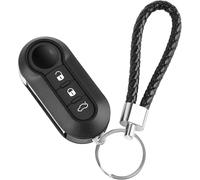 Jum-Coque Cle Compatible Avec Fiat 500 Coque De Clé De Voiture 3 Boutons Boitier Clé De Rechange Télécommande Avec Porte-Clés Compatible Avec Fiat 500 Ducato Brava Bravo Evo Grande Doblo Panda Punto