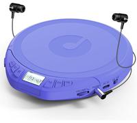 jum-Lecteur Cd Portable Lecteur Cd Enfant Hifi Lecteurs Cd Pour Voiture Avec Écouteurs Ecran Lcd Support Prog Asp Fonction Mémoire Fonction De Répétition Sound Effet Bleu