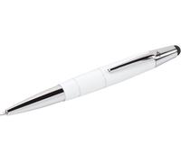 jum-Pioneer 26125000 Stylet Tactile Avec Stylo Bille À Grande Mine 2 En 1- Blanc