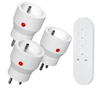 jum-Prise Telecommande Sans Fil,Prises Télécommandées Programmable 2300W,80M De Distance De Contrôle Dans La Zone Ouverte,Puissance Dissipée Faible,Fonction All On All Off