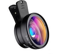 Jum-Universal Phone Camera Lens Kit 0.45x Grand Angle 140 °+ 12.5x Macro Lentille Clip-On Iphone Lentille Pour Iphone 8 7 6 Plus Samsung Et La Plupart Des Smartphone Android