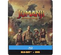 Jumanji: Welcome to the Jungle [Blu-ray + DVD] - Steelbook Edition - Starring Dwayne “The Rock” Johnson, Kevin Hart, Jack Black [Spanish Artwork]