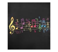 JUMBEAR Autocollant magnétique coloré pour lave-vaisselle - Symboles musicaux colorés - Autocollant magnétique imperméable pour réfrigérateur - Pour la maison et la cuisine - 58,4 x 66 cm