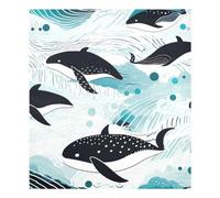 JUMBEAR Autocollant magnétique étanche pour lave-vaisselle Motif baleine mignonne 58,4 x 66 cm