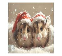 JUMBEAR Autocollant magnétique étanche pour lave-vaisselle Motif hamster portant un chapeau rouge 58,4 x 66 cm