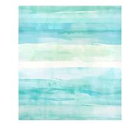 JUMBEAR Autocollant magnétique imperméable pour lave-vaisselle Motif rayures bleues et vertes 58,4 x 66 cm