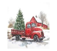 JUMBEAR Autocollant magnétique imperméable pour réfrigérateur et lave-vaisselle Motif camion de Noël 58,4 x 66 cm