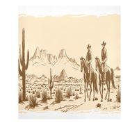 JUMBEAR Autocollant magnétique pour lave-vaisselle Motif cowboy du désert d'Amérique du Nord 58,4 x 66 cm