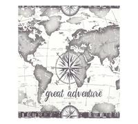 JUMBEAR Autocollant magnétique rétro avec motif carte du monde pour lave-vaisselle, imperméable, pour réfrigérateur, armoire, maison, cuisine, 58,4 x 66 cm