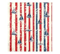 JUMBEAR Autocollant magnétique vintage à rayures pour lave-vaisselle, motif voilier imperméable, autocollant magnétique pour réfrigérateur, armoire, maison, cuisine, 58,4 x 66 cm