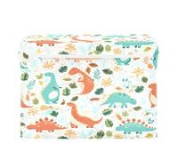 JUMBEAR Bacs de rangement pliables en tissu avec couvercles en forme de dinosaure mignon de dessin animé pour chambre à coucher, bureau