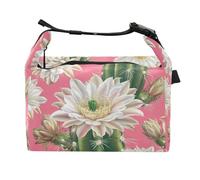 JUMBEAR Beau sac à déjeuner isotherme avec boucle, motif cactus et fleurs, pour homme/femme, sac isotherme étanche pour le travail, l'école, le pique-nique