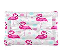 JUMBEAR Beau tapis de lit flamant rose pour animal de compagnie, matelas de cage pour chien et chat, lit doux et confortable pour chats et chiens, 61 x 45,7 cm