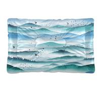 JUMBEAR Beautiful Mountains Tapis de lit pour animal de compagnie, matelas de cage pour chien et chat, lit doux et confortable pour chats et chiens, 91,4 x 61 cm