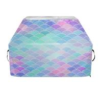 JUMBEAR Belle housse colorée en forme d'écailles de sirène pour barbecue Weber, Brinkmann, Char-Broil - Grande housse de barbecue résistante aux UV et imperméable, indéchirable (165 x 63,5 x 114 cm)