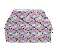 JUMBEAR Belle housse colorée en forme d'écailles de sirène pour barbecue Weber, Brinkmann, Char-Broil - Grande housse de barbecue résistante aux UV et imperméable, indéchirable (165 x 63,5 x 114 cm)