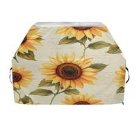 JUMBEAR Belle housse de barbecue avec fleurs de tournesol pour Weber, Brinkmann, Char-Broil - Grande housse de barbecue résistante aux UV et imperméable à l'eau indéchirable (165 x 63,5 x 114 cm)