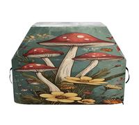 JUMBEAR Belle housse de barbecue motif champignons sauvages, housse de barbecue compatible avec Weber, Brinkmann, Char-Broil - Grande housse de barbecue très résistante, résistante aux UV et
