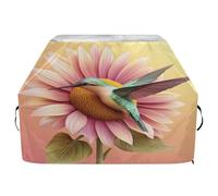 JUMBEAR Belle housse de barbecue motif colibris et tournesols, housse de barbecue compatible avec Weber, Brinkmann, Char-Broil - Grande housse de barbecue très résistante aux UV et imperméable