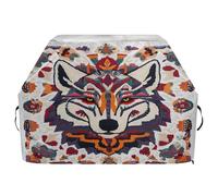 JUMBEAR Belle housse de barbecue tricotée motif loup pour Weber, Brinkmann, Char-Broil - Grande housse de barbecue résistante aux UV et imperméable à l'eau indéchirable (165 x 63,5 x 114 cm)