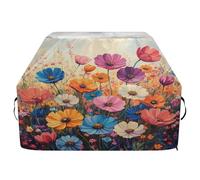 JUMBEAR Belle housse de barbecue Wildflowers pour Weber, Brinkmann, Char-Broil - Grande housse de barbecue robuste, résistante aux UV et imperméable, indéchirable (165 x 63,5 x 114 cm)