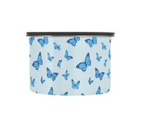 JUMBEAR Blue Butterfly Boîte à café hermétique en acier inoxydable pour grains de café, thé, noix, sucre 500 ml