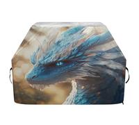 JUMBEAR Blue Dragon Housse de barbecue pour Weber, Brinkmann, Char-Broil - Grande housse de barbecue robuste, résistante aux UV et à l'eau, indéchirable (165 x 63,5 x 114 cm)