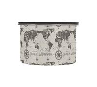 JUMBEAR Boîte à café hermétique en acier inoxydable avec carte du monde rétro 500 ml pour grains de café, thé, noix, sucre