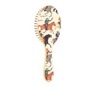 JUMBEAR Brosse à cheveux de cowboy d'Amérique occidentale, massant le cuir chevelu, brosse à cheveux en bambou pour toutes les coiffures, réduit les nœuds et la casse des cheveux, favorise la