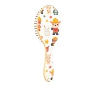 JUMBEAR Brosse à cheveux en forme d'animaux de dessin animé, massage du cuir chevelu, brosse à cheveux en bambou pour toutes les coiffures, réduit les nœuds et la casse des cheveux, favorise la